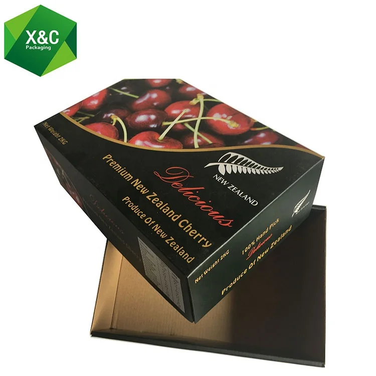 Wholesale Custom 2kg Premium Fruit Cherry Packaging Corrugated Carton