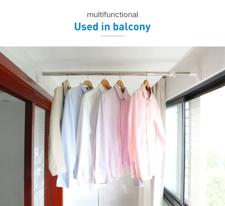 Swivel Adjustable Stainless Steel Shower Telescopic Curtain Rod With Plastic Covers Buy Shower