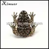 fashion crystal animal frog ring