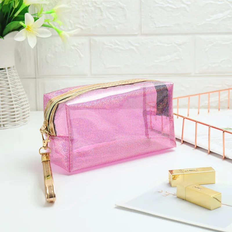 clear makeup bag personalised