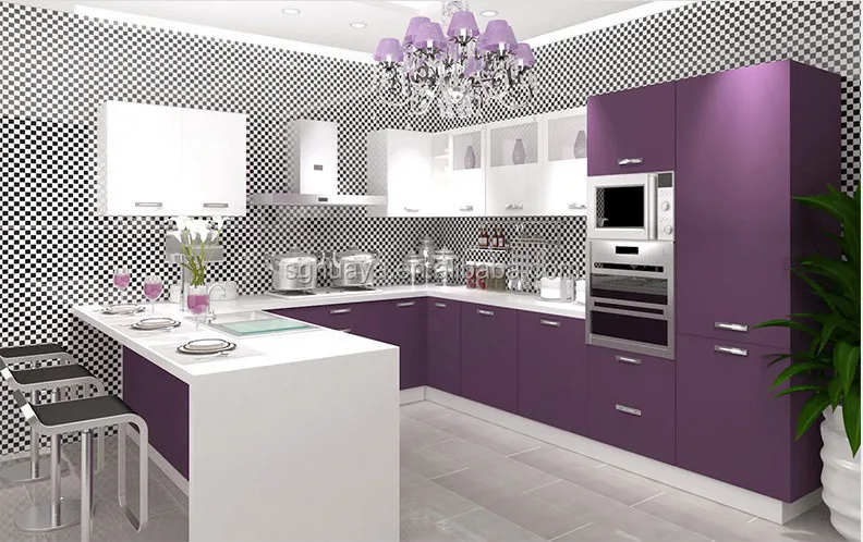 Kabinet Dapur  Warna  Purple Desainrumahid com