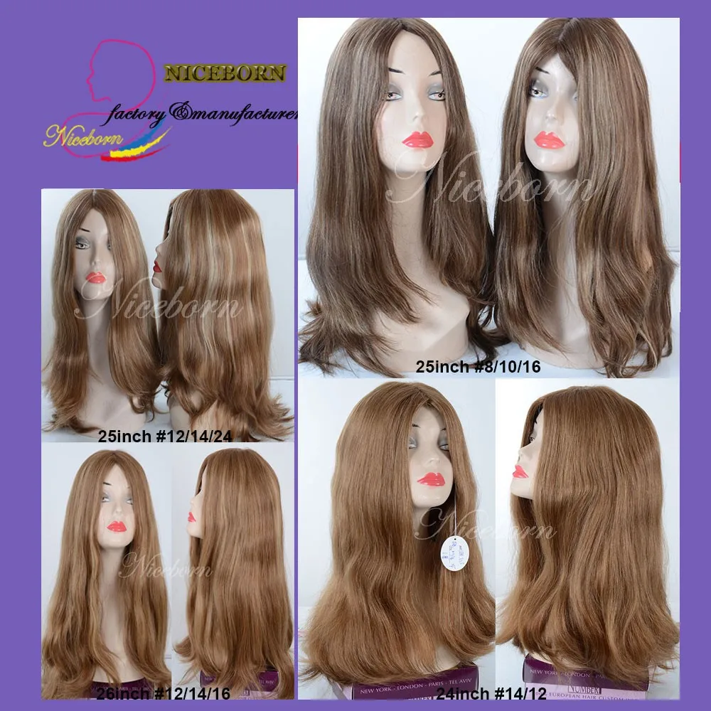 18 Inch 8/10/16 Top Quality Jewish Wig Factory Wholesale Price