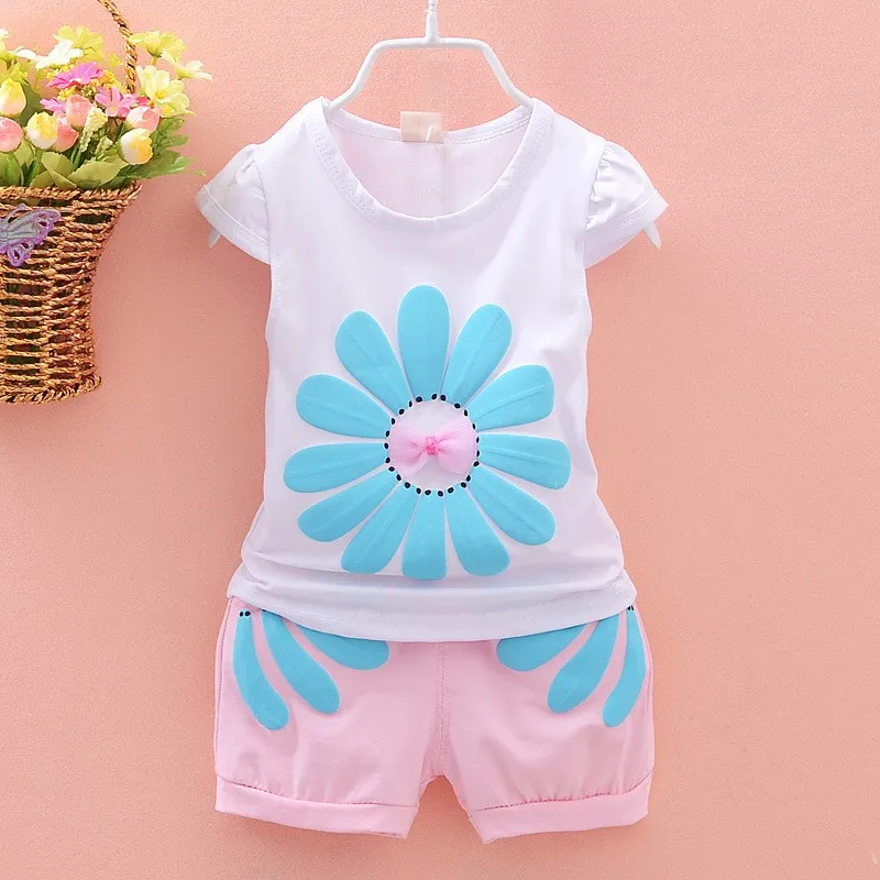 Flower Fashion Set Baby Girl Clothing Sets In Low Price China Mobile