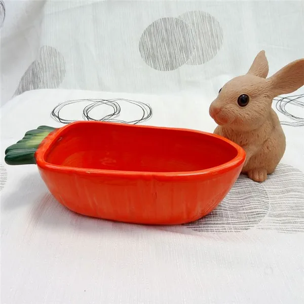 750ml Ceramic Carrot Vegetable Shaped Rabbit Feed Bowl Buy Ceramic Pet Bowl,Large Ceramic