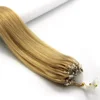 Wholesale Double Draw Easy Loop/Micro Ring Beads Indian Remy Human Hair Extensions Straight 24 Blonde 14-26" 100s 0.4g/0.5g/0.7g