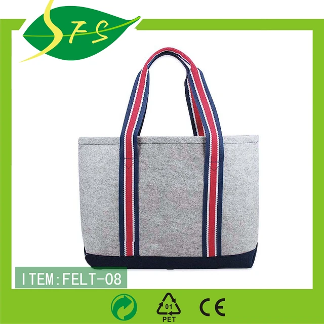 recycling reusable hand felt bag for women