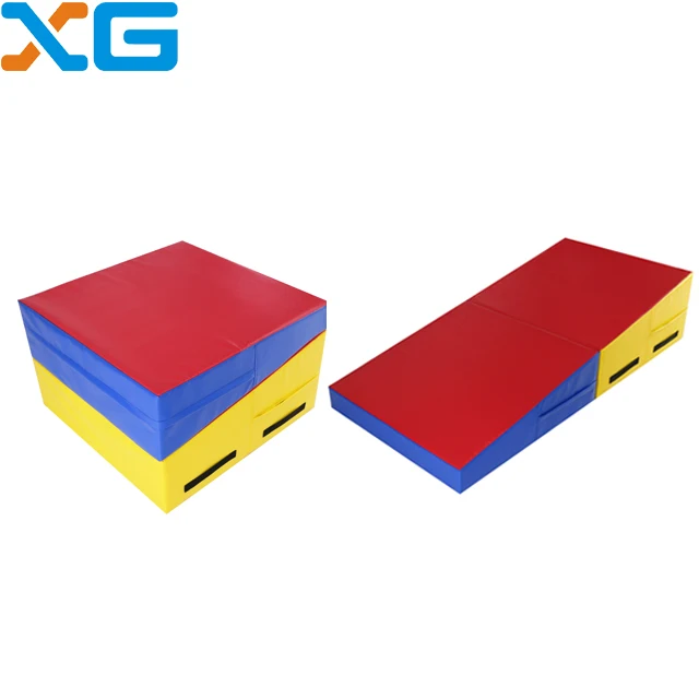 Red Blue Yellow Epe Foam Sponge Folding Incline Gymnastics