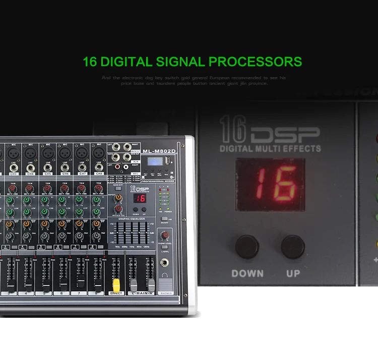 Mini mezclador de sonido de 4 canales de alta calidad, consola mezcladora de Audio USB, mezclador de potencia