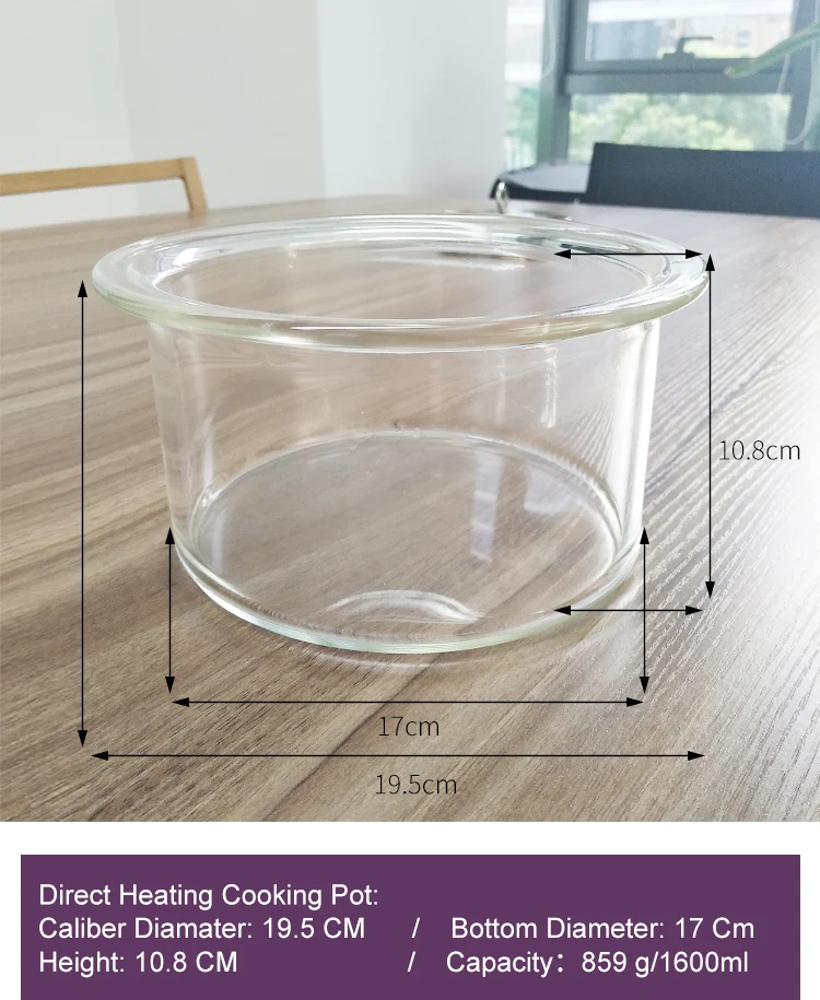China Supplier New Products Heat Resistant Borosilicate Glass Cooking