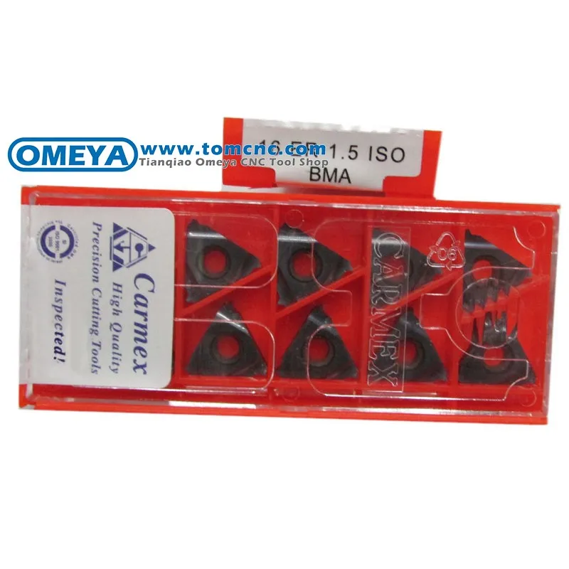 Carmex Solid Threading Carbide Insert 16ir1.0iso Bma For Cnc Tools