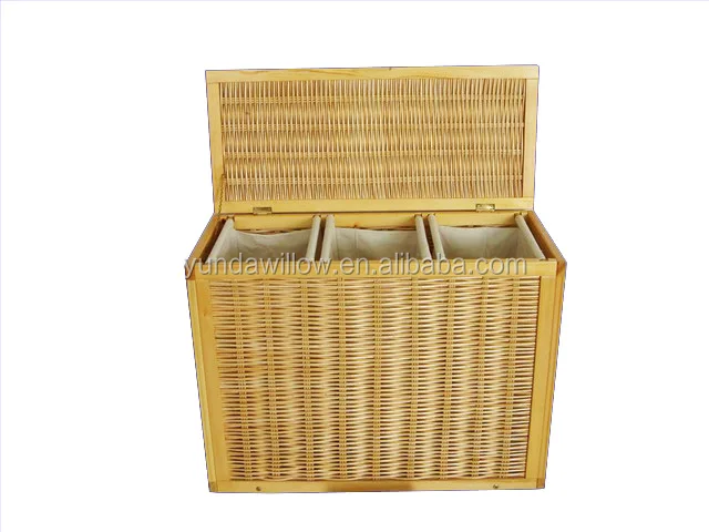 wicker collapsible laundry basket divided basket