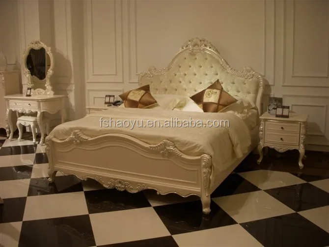 Estilo americano muebles de dormitorio cama, reina de cama blanca ... Muebles amercanos