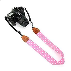 CHMETE Polka Dots Universal Adjustable Camera Neck Strap for DSLR Camera Polaroid Fujifilm Instax Mini