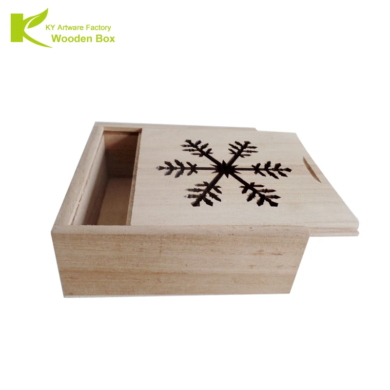 small wooden groove lid gift box