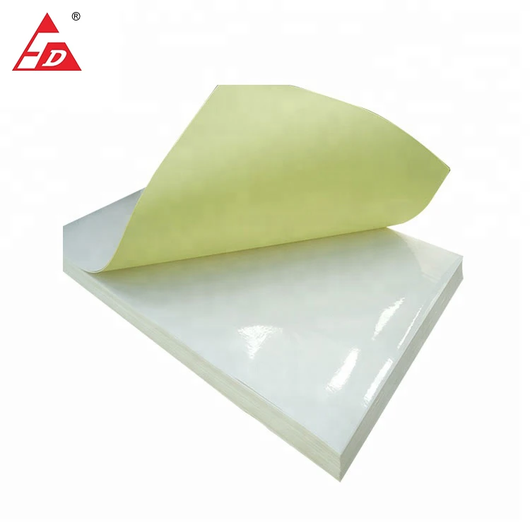 High Gloss Self Adhesive Backed Plastic Sheet Paper Self Adhesive