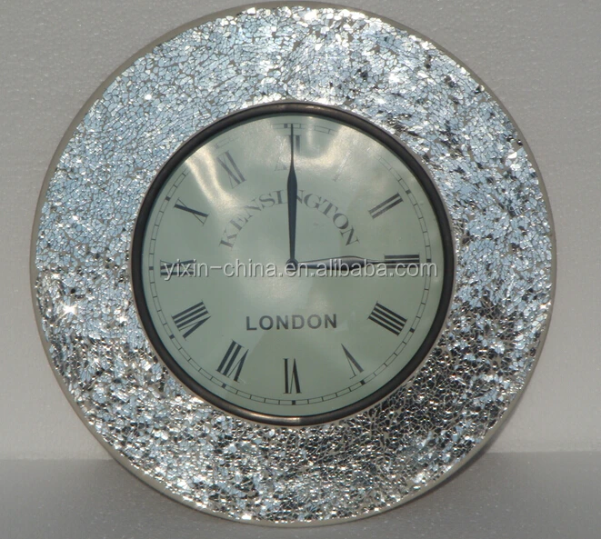 Round Wall Clock,Cheap Tempered Mosaic Glass Wall Clock Special Dial Design Buy Mosaic Wall