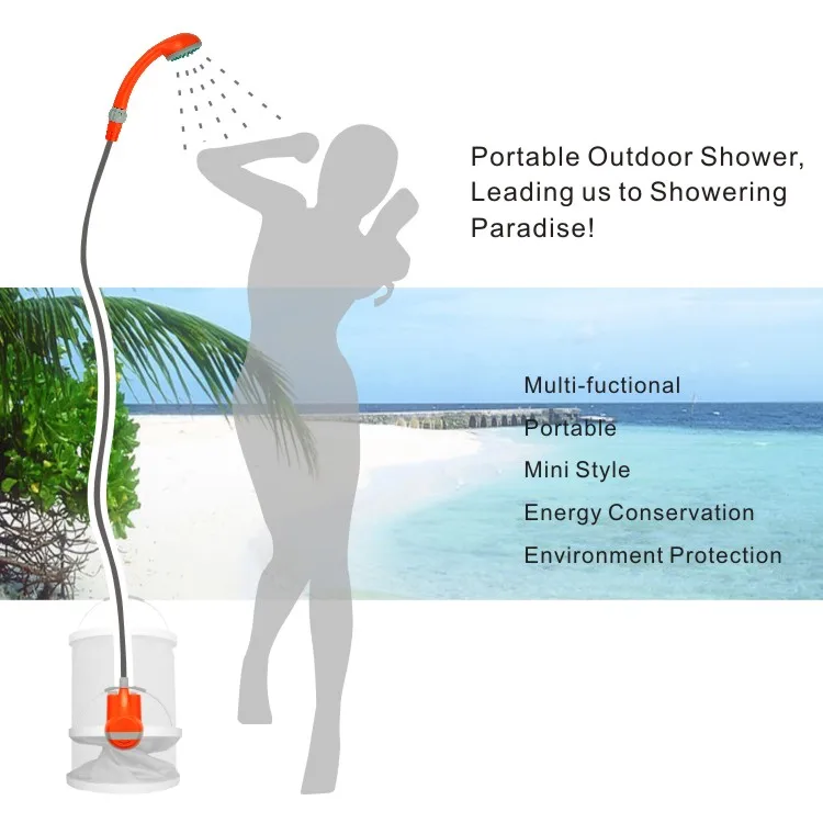 Gfs1203 Powered By Rechargeable Battery Portable Camping Shower And