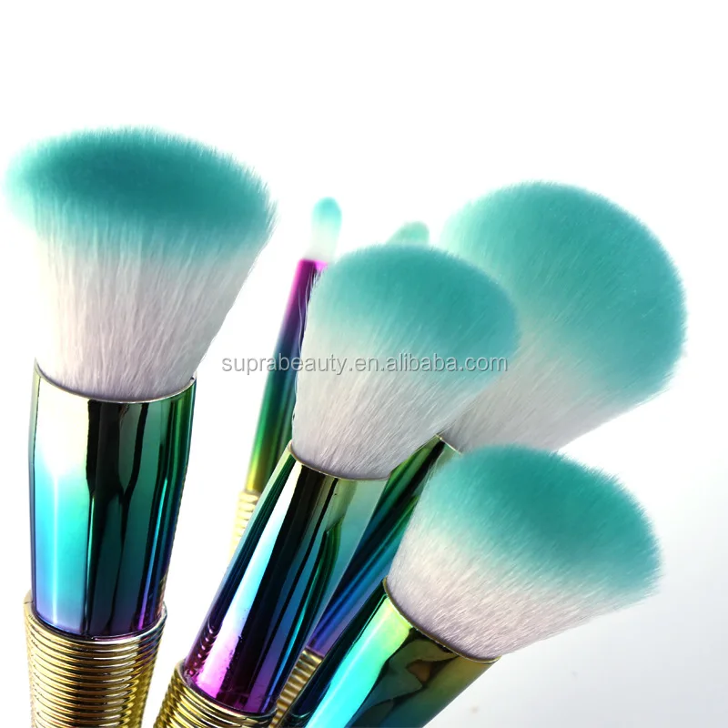 Gradient Universal Makeup Unique Ferrule 2018 Travel Cosmetic Set Vegan Blending Brush