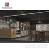 Modem Coffee Shop Wood Interior Display Furniture Coffee Counter