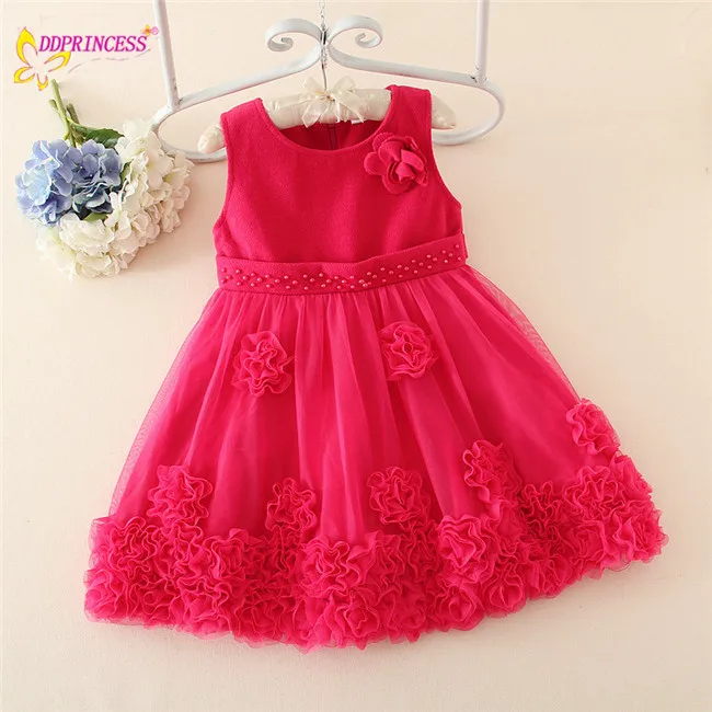 rose flower dress for baby girl