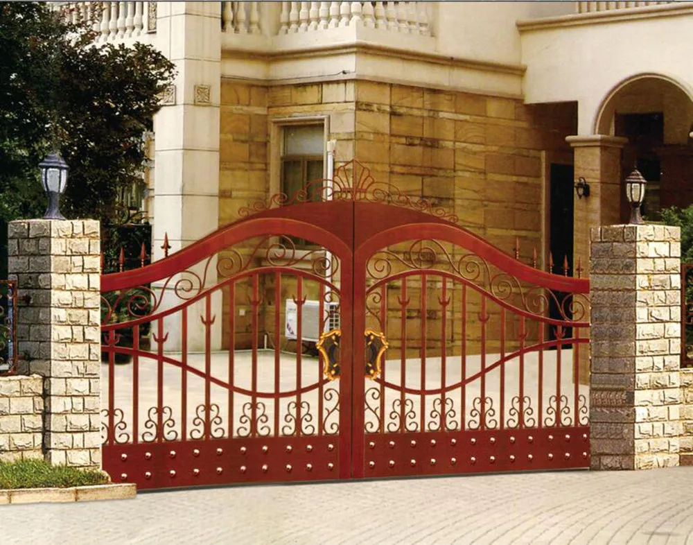 Cheap Black Wrought Iron Gate Designs,Iron Main Gate Designs - Buy