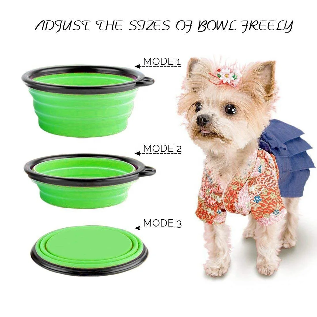 Collapsible Pet Dog Food Bowl Easy Carry Feeder And Drinking Silicone