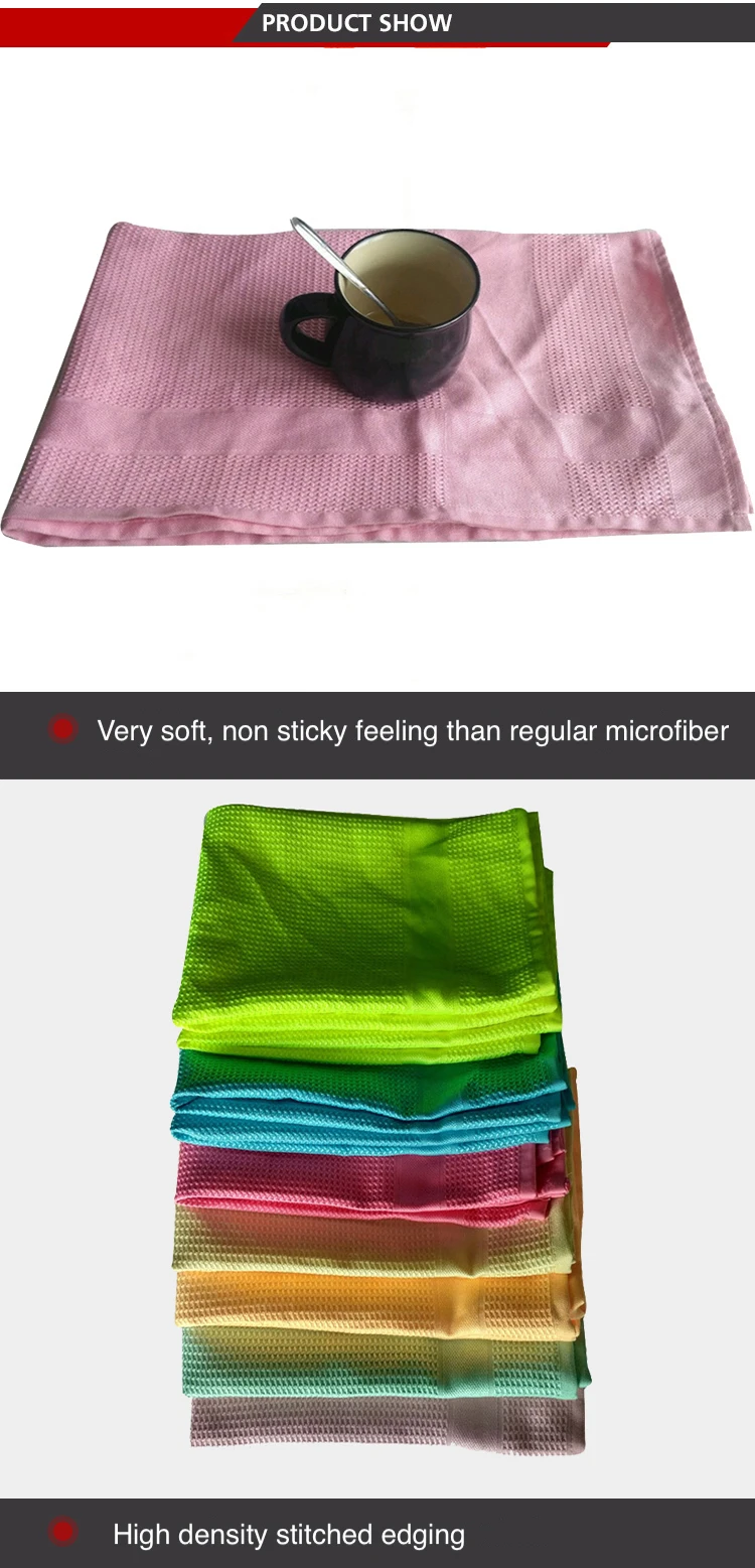 Factory Directly 80 Polyester 20 Polyamide Microfiber Towel 70% 30% Cleaning Cloth 40X60Cm Tea Towel 