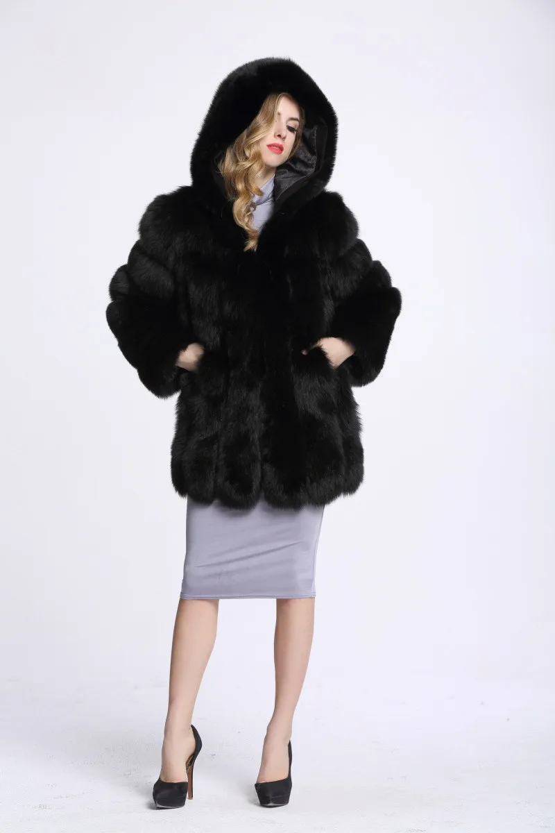 Wmwmnu long Sleeve Winter Women High Imitation Faux Fur Coat Jacket Fur Coat Women Clothes thick warm Fox Fur Coat plus Size