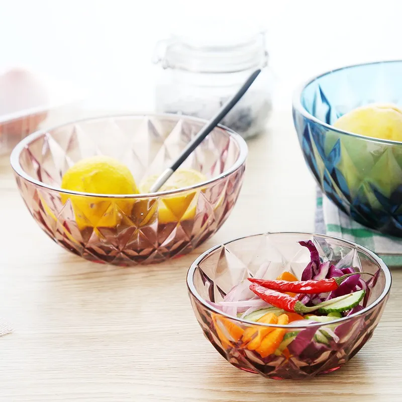 Haonai Colored Glass Fruit Salad Bowl With Classical Design Buy Glass