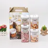 Factory direct small size Square sale high transparent airtight Container Set for Food Storage Plastic Easy Lock 4 Piece Set Pla