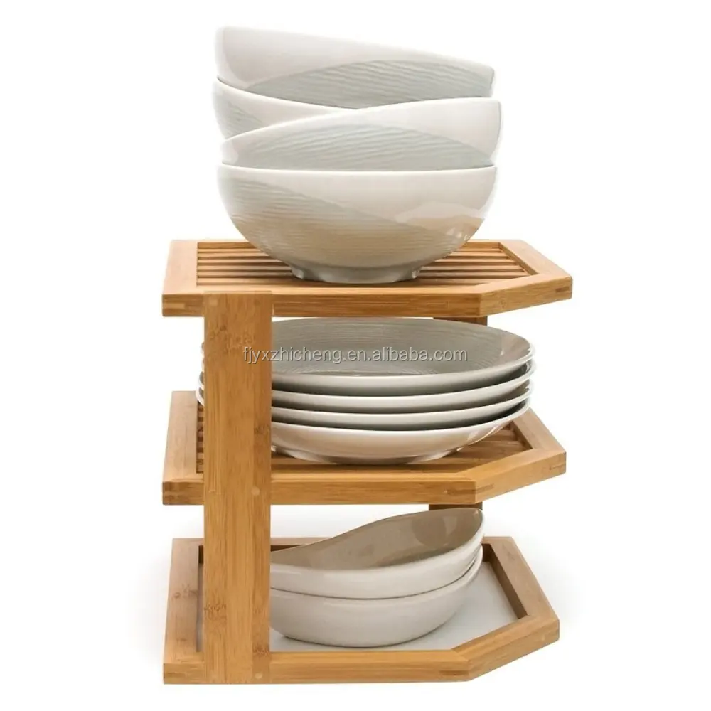 Küche bambus schüssel lagerung eckregal wandplatte rack ... Wandplatten küche