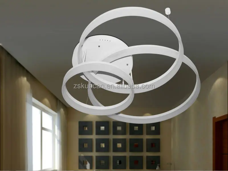 Acrylic Fancy 3 Ring Design Led Ceiling Light View Circle Led