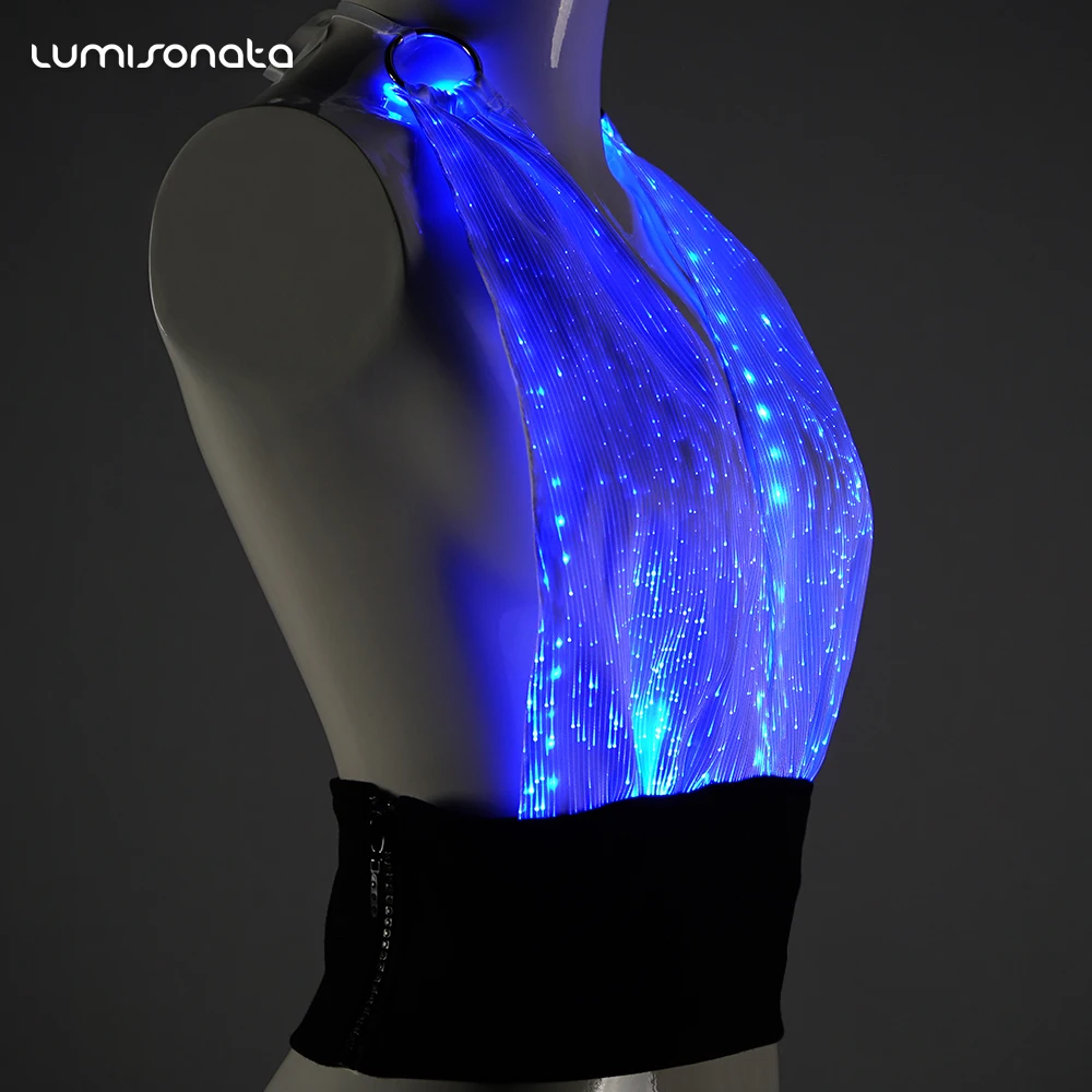 2019 Fashion Optic Fiber Luminous Girls Night Club Stage Dance Wear Led ...