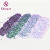 Wholesale fancy purple color mixed chunky cosmetic glitters for face and body decoration