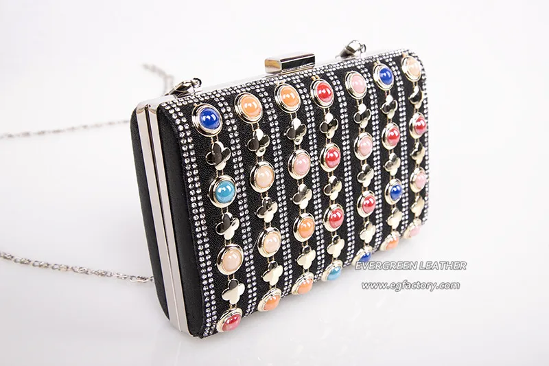 Wholesale evening bags ladies clutch bags made in China with gorgeous crystal EB970
