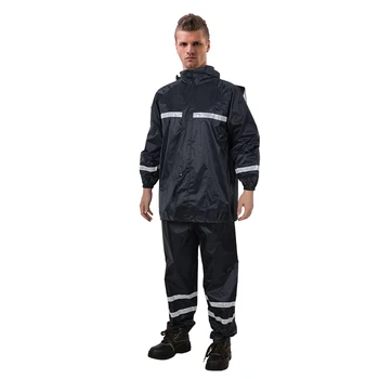 Rr014 Rubberized Polyester Pvc Waterproof Safety Rain Suit - Buy ...