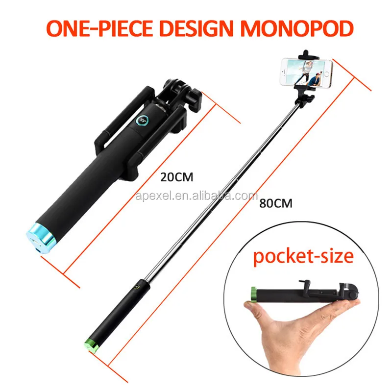 2015 Bluetooth Selfie Stick Locust Monopod,One Piece Mini