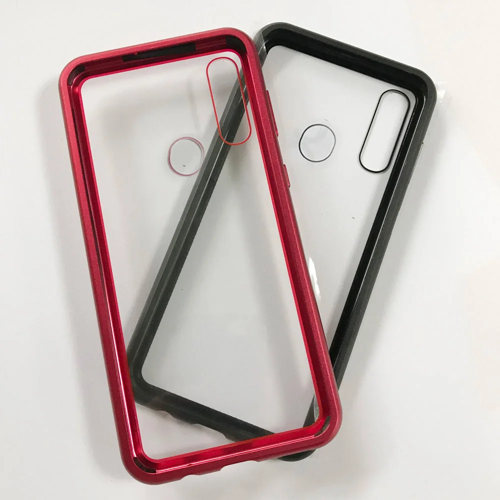 Magnetic Tempered Glass cover For Xiaomi 8 8SE Explorerflip cell phone Metal case Factory supply.