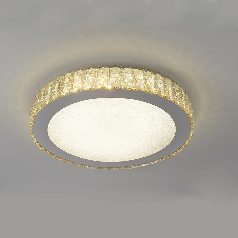 High quality round crystal led ceiling light fixture flush fitting with CE approved