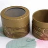 brown paper gift box cylind cardboard simple mon cake transparent