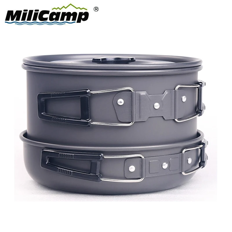 Outdoor 34 Person Hardanodized Aluminium Cook Set Camping Cookset