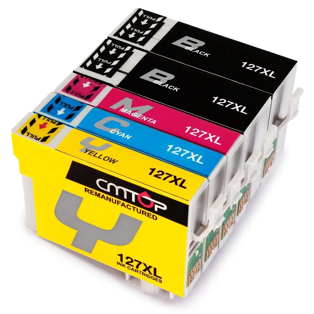 Get Quotations · CMTOP Remanufactured Replacement for Epson 127 Ink  Cartridges 5 Pack, Use on Epson NX530 NX625