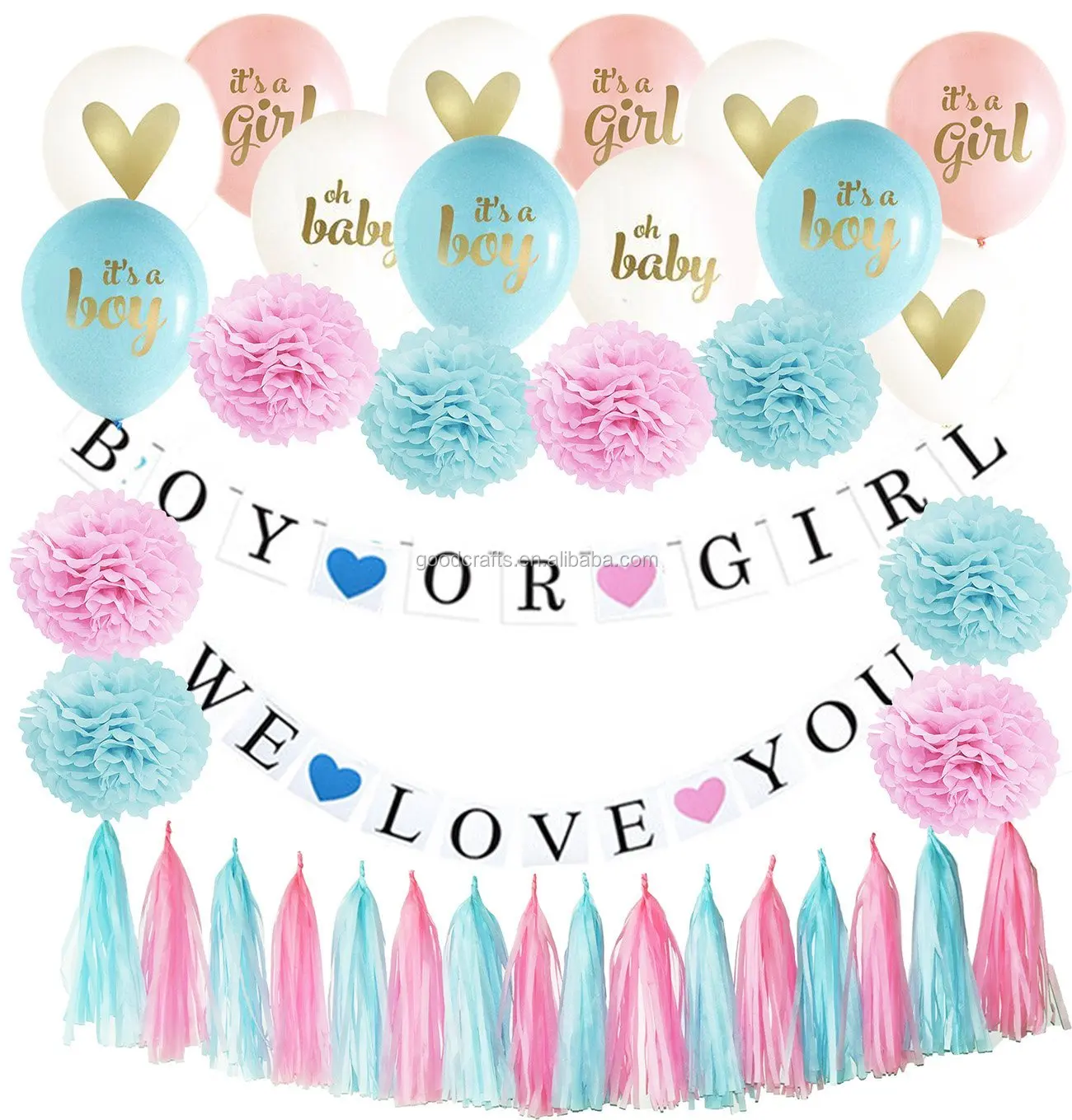 Banderole Pour Reveler Le Sexe De Bebe Garcon Ou Fille Kit De Decoration Pour Fete Prenatale Nous Love You Sexe Du Bebe Buy Garcon Ou Fille Nous Aimons Vous Banniere Genre Indiquent La Kit Bebe Shower Party