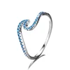 Wholesale ocean surf ring CZ jewelry, value 925 Sterling silver wave ring