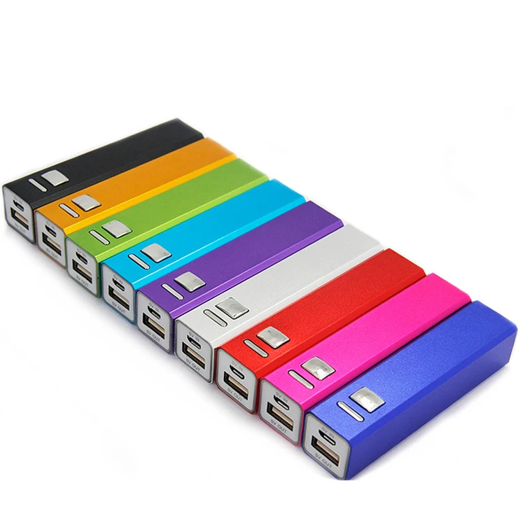 Square tube shape 2600mAh restaurant powerbanks for smartphones
