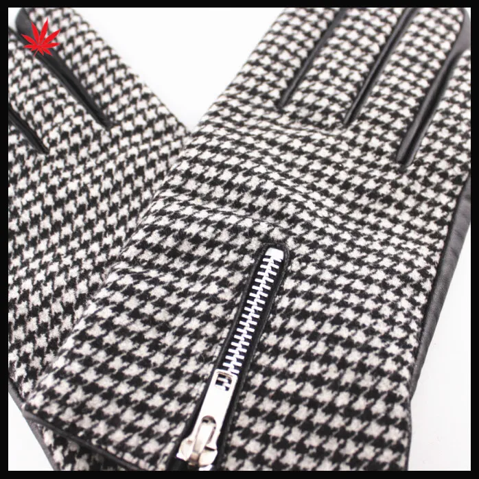 Men's fashion nappa sheep leather gloves with zipper