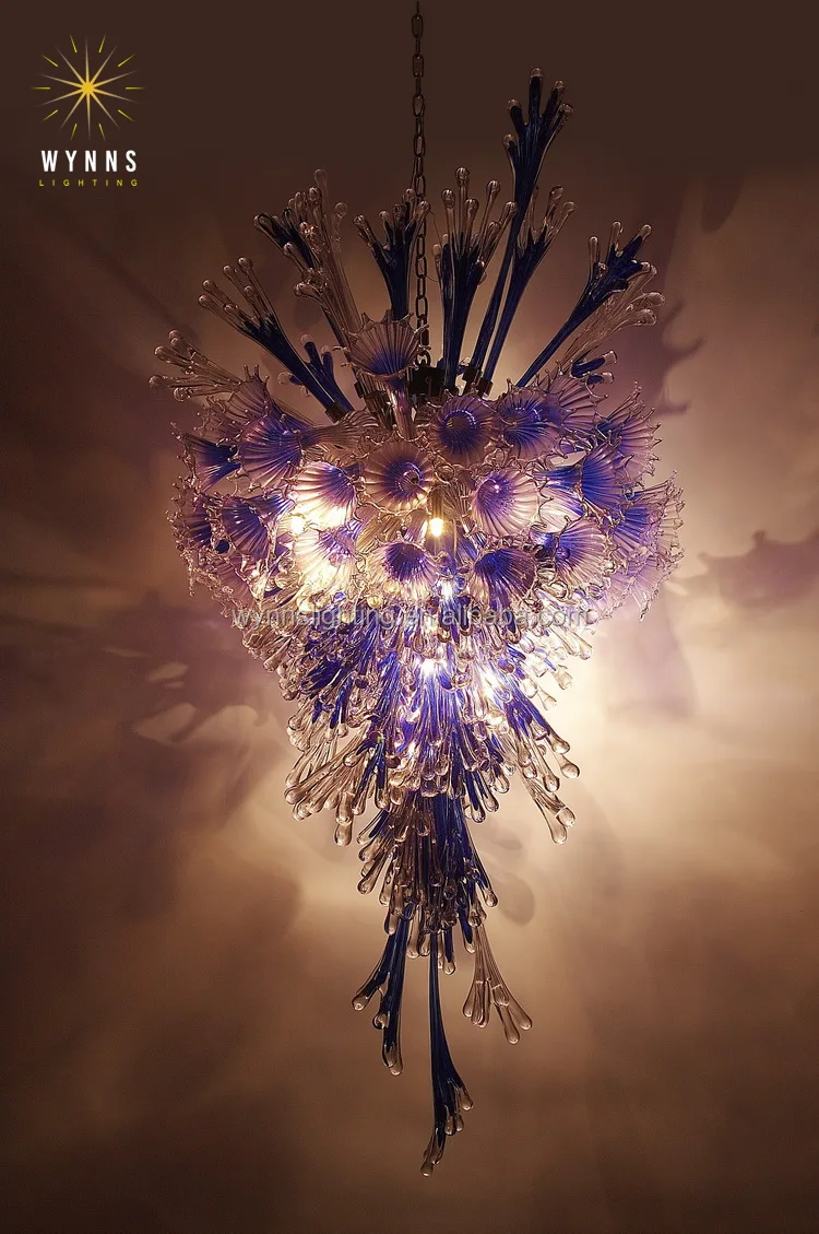 Chihuly chandelier with LED light source for hotel and home decoration