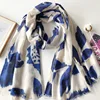 100% new brand fashion design gold flower cotton linen scarf with tassel