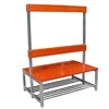 Double side wooden and stainless steel changing room bench seating
