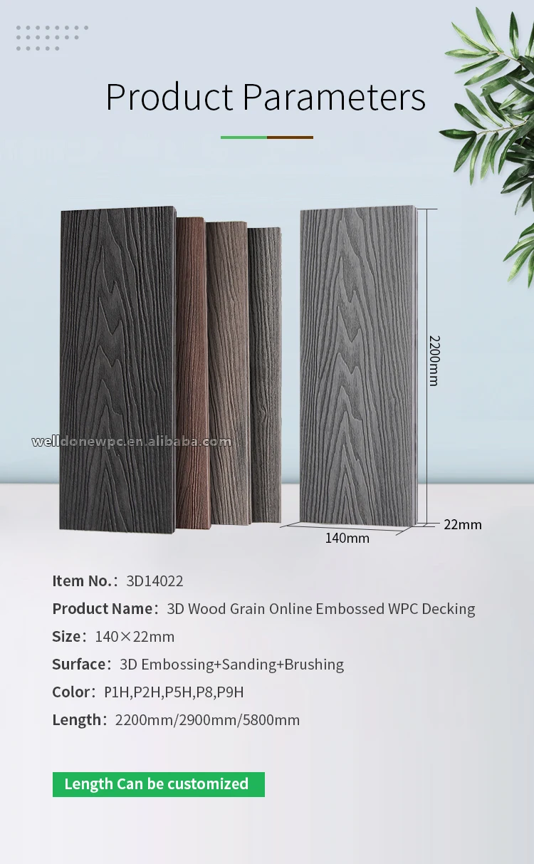 Échantillon WPC imitation bois composite Ardoise terrasse Board-Nationwide Livraison 
